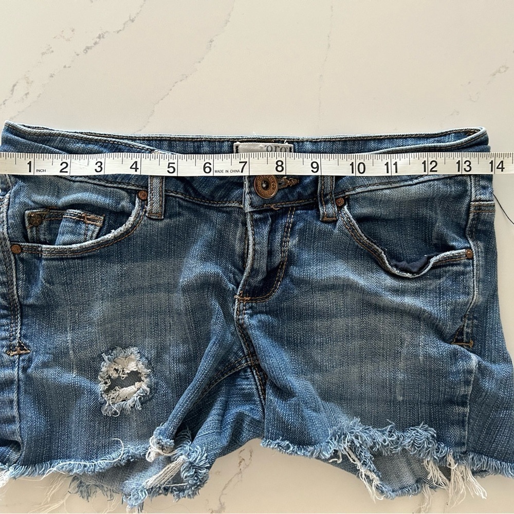 GRG MONTRÉAL Denim Cut off Jeans Shorts Size 1 - Picture 4 of 4